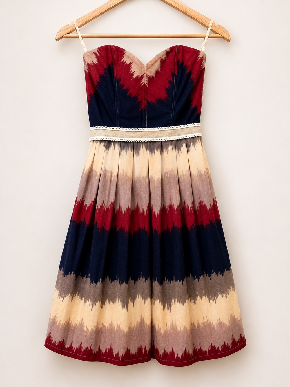 NWT Anthropologie Corey Lynn Calter Ikat Print Sweetheart Dress Size 4